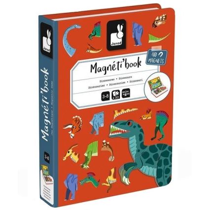 Janod - Magneettinen interaktiivinen sarja MAGNETIBOOK dinosaurukset