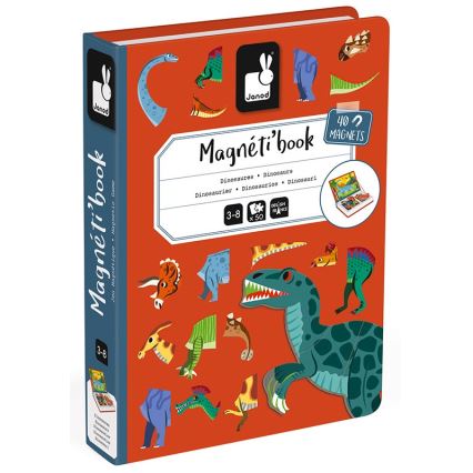 Janod - Magneettinen interaktiivinen sarja MAGNETIBOOK dinosaurukset