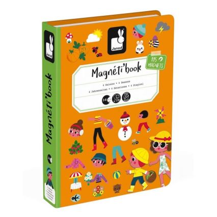Janod - Magneettinen interaktiivinen sarja MAGNETIBOOK vuodenajat