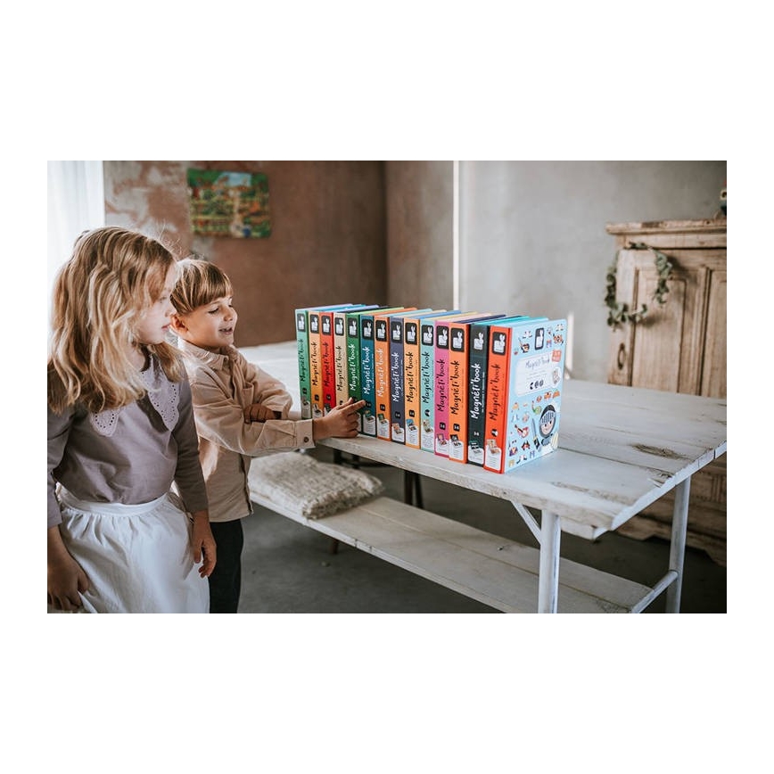 Janod - Magneettinen interaktiivinen setti MAGNETIBOOK kuljetusväline