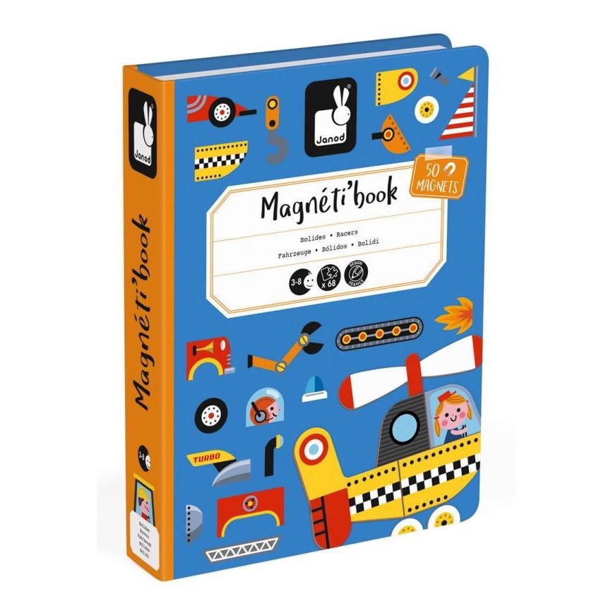 Janod - Magneettinen interaktiivinen setti MAGNETIBOOK kuljetusväline
