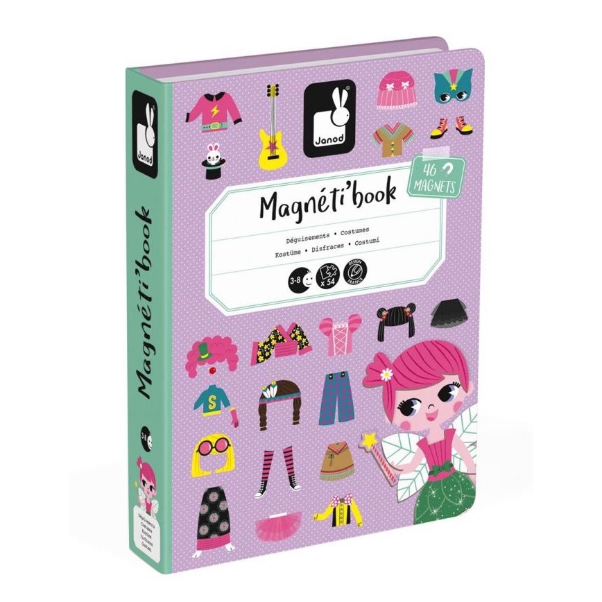 Janod - Magneettinen interaktiivinen setti MAGNETIBOOK tyttö