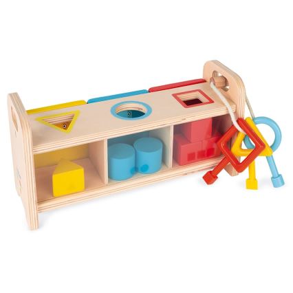 Janod - Puinen interaktiivinen lelu MONTESSORI 10 kpl