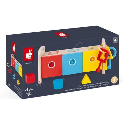 Janod - Puinen interaktiivinen lelu MONTESSORI 10 kpl