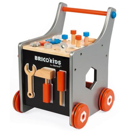 Janod - Puinen kävelytuki työkaluilla BRICOKIDS