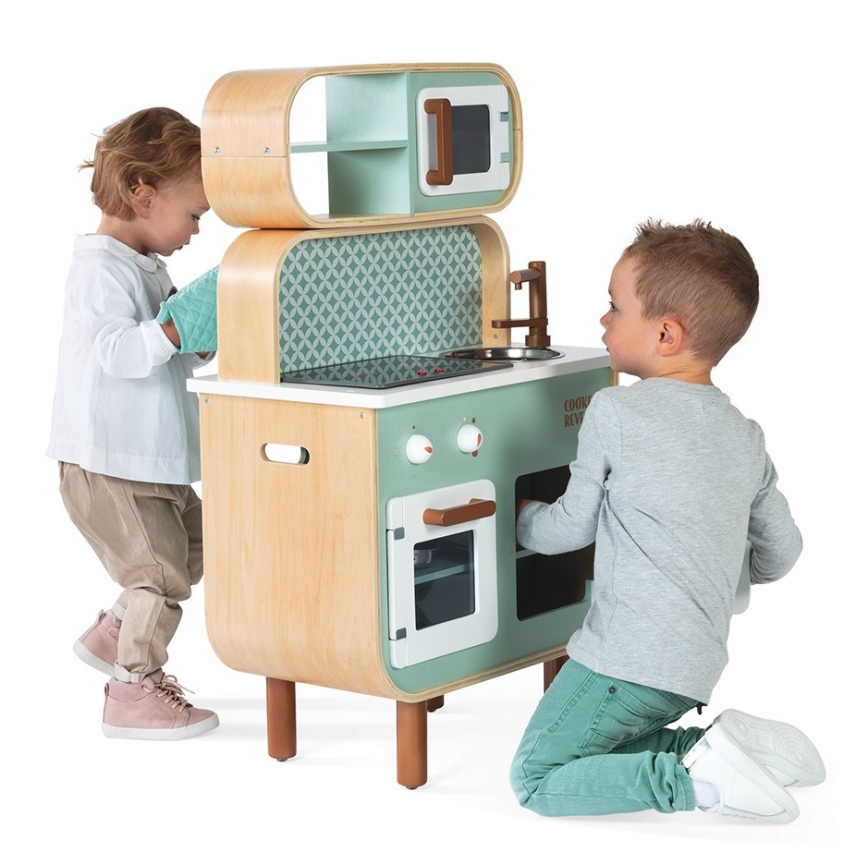 Janod - Puinen keittiö 2in1 REVERSO
