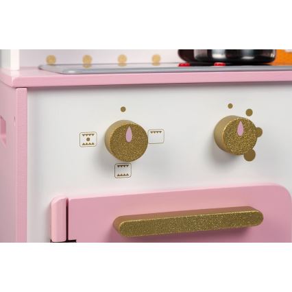 Janod - Puinen keittiö LED-keittotasolla CANDY CHIC