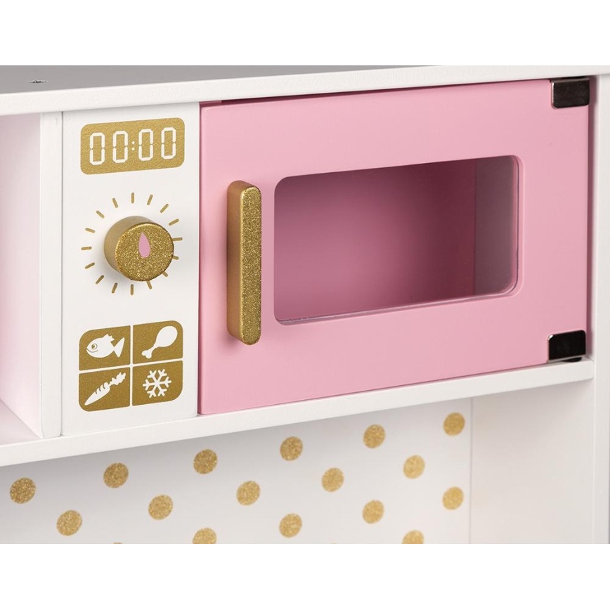 Janod - Puinen keittiö LED-keittotasolla CANDY CHIC