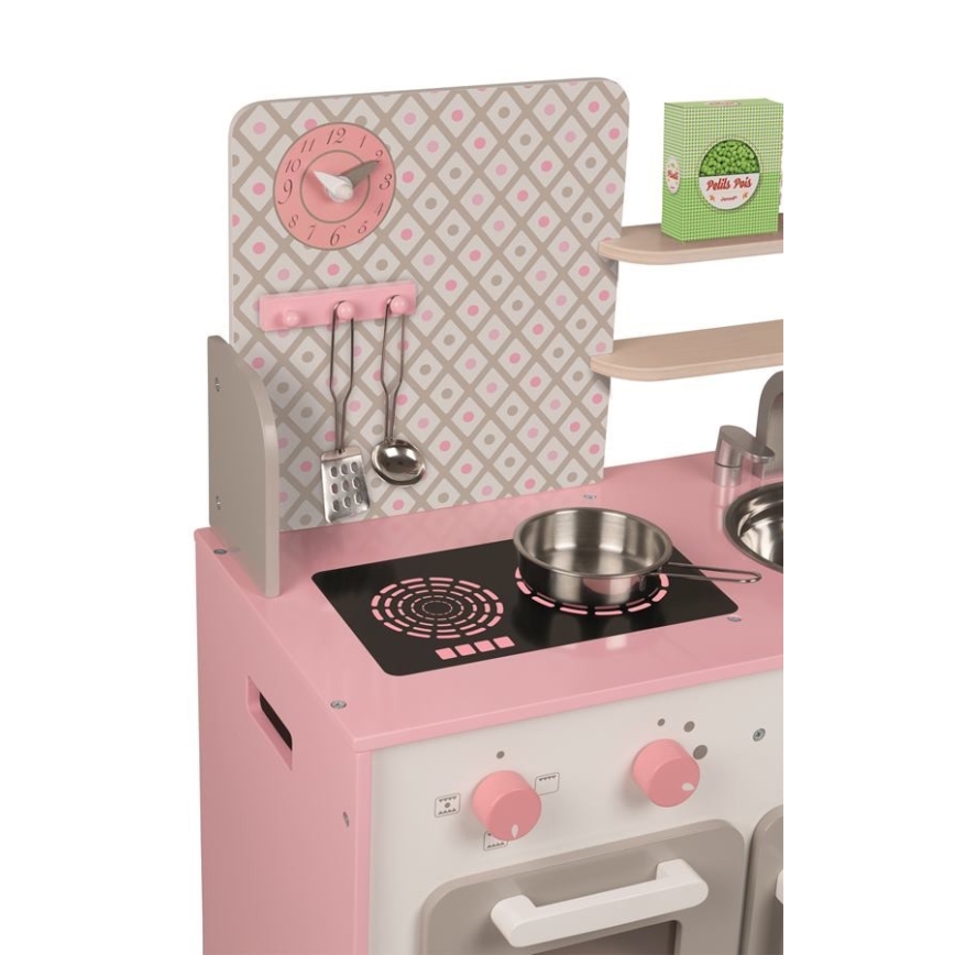 Janod - Puinen keittiö MACARON pinkki