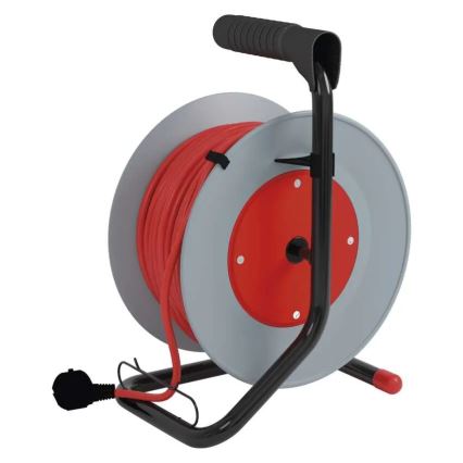 Jatkojohdon kela 4Z 15m punainen/harmaa