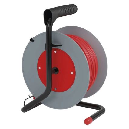 Jatkojohdon kela 4Z 15m punainen/harmaa