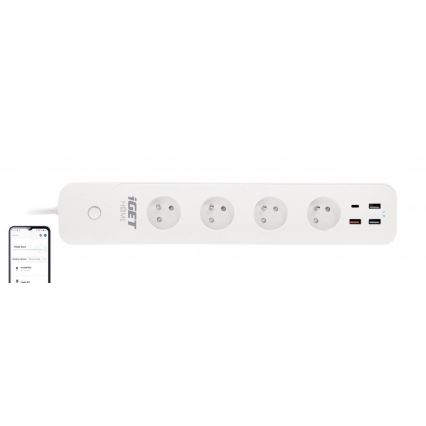 Jatkojohto 1,5 m 4Z + 4xUSB Wi-Fi