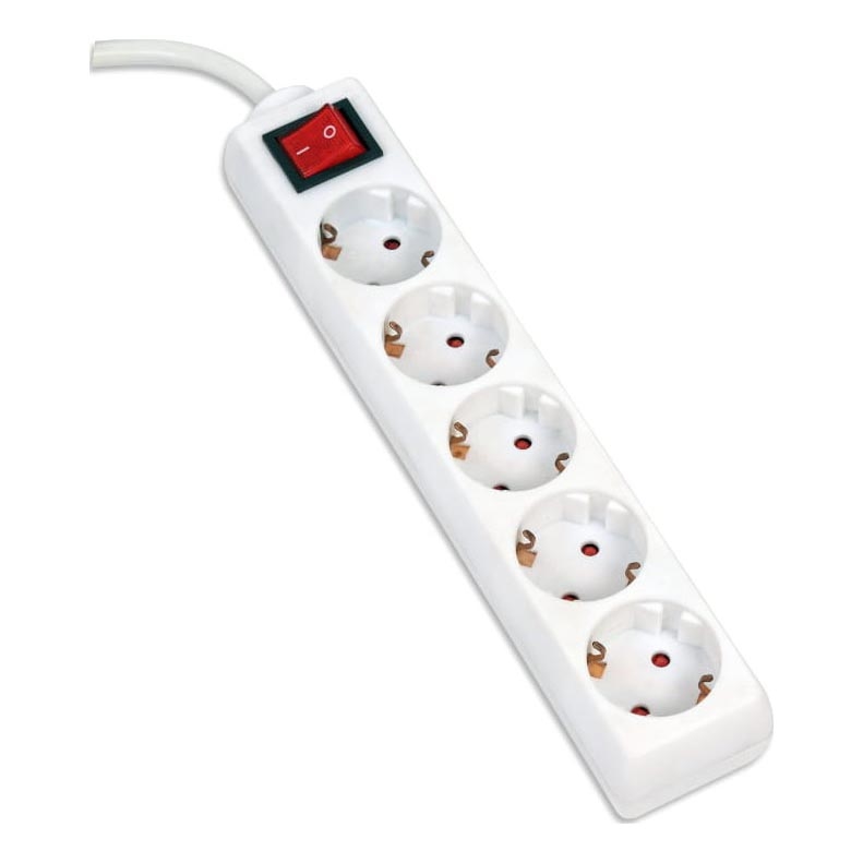 Jatkojohto kytkimellä 5Z Tyyppi F 1,5m valkoinen