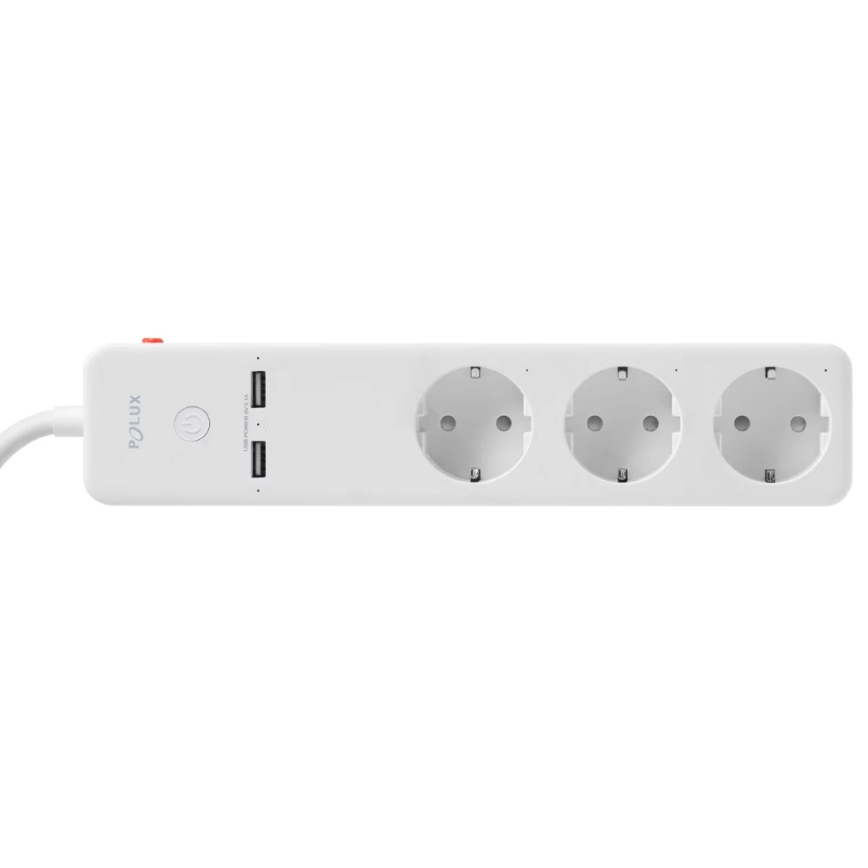 Jatkojohto SMART kytkimellä 1,5m + 2xUSB/Wi-Fi Tuya SCHUKO