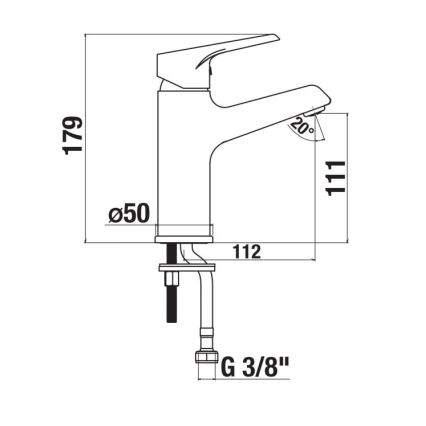 JIKA H3111W10041101 - Kuutio 17,9 cm pesuallashana kiiltävä kromi