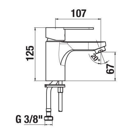 JIKA H3111Z10041101 - Pesuallashana LYRA 12,5 cm kiiltävä kromi