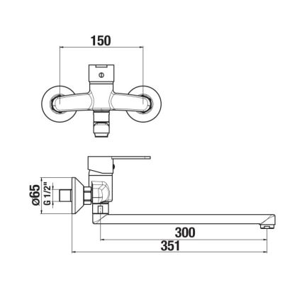 JIKA H3111Z70042401 - Pesuallashana LYRA 15x35,1 cm kiiltävä kromi
