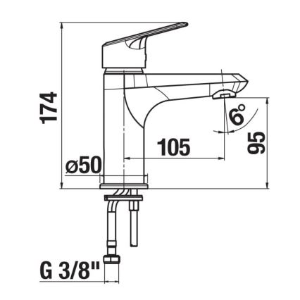 JIKA H3112E10041101 - Altaan hana TALAS 17,4 cm kiiltävä kromi