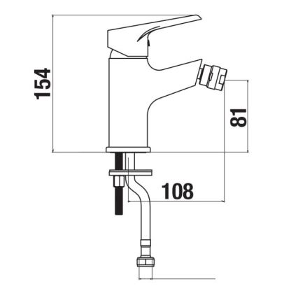 JIKA H3411W10041101 - Bidee-hana CUBE 15,4 cm kiiltävä kromi