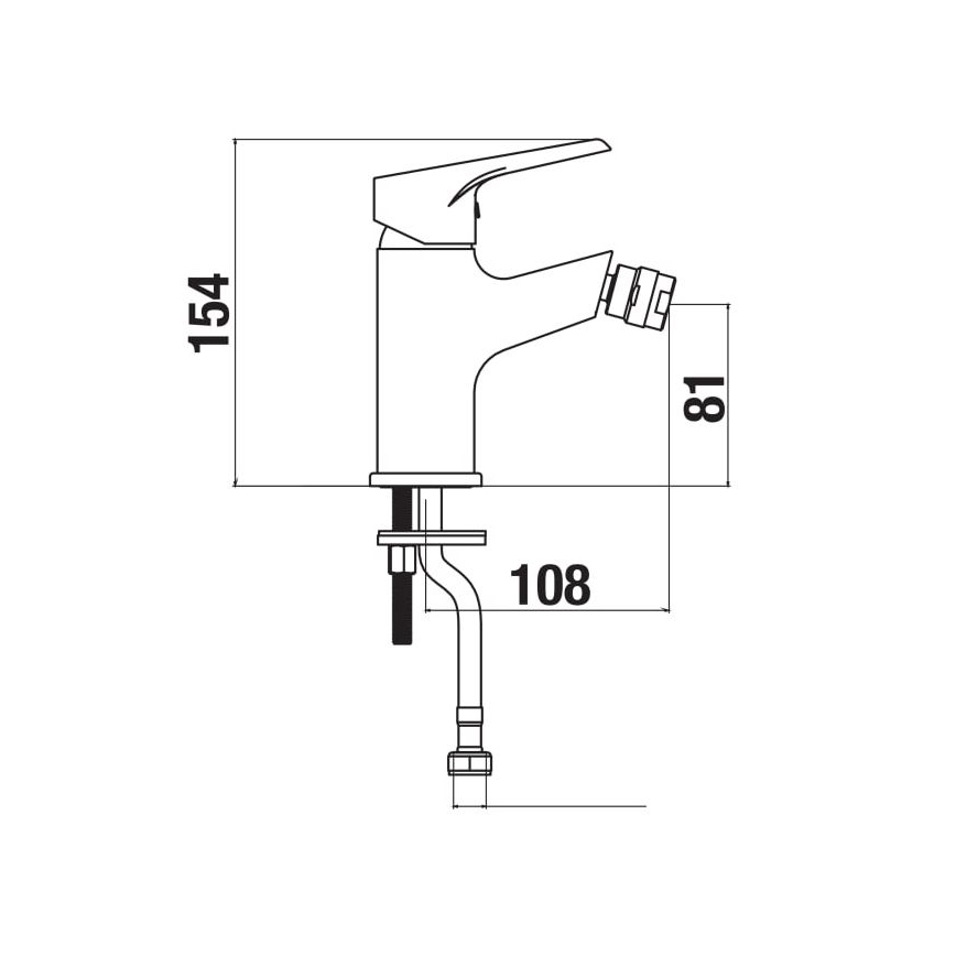 JIKA H3411W10041101 - Bidee-hana CUBE 15,4 cm kiiltävä kromi
