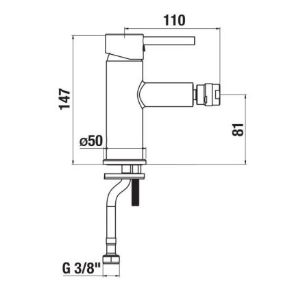 JIKA H3412F17161101 - Bidee-hana MIO 14,7 cm matta musta