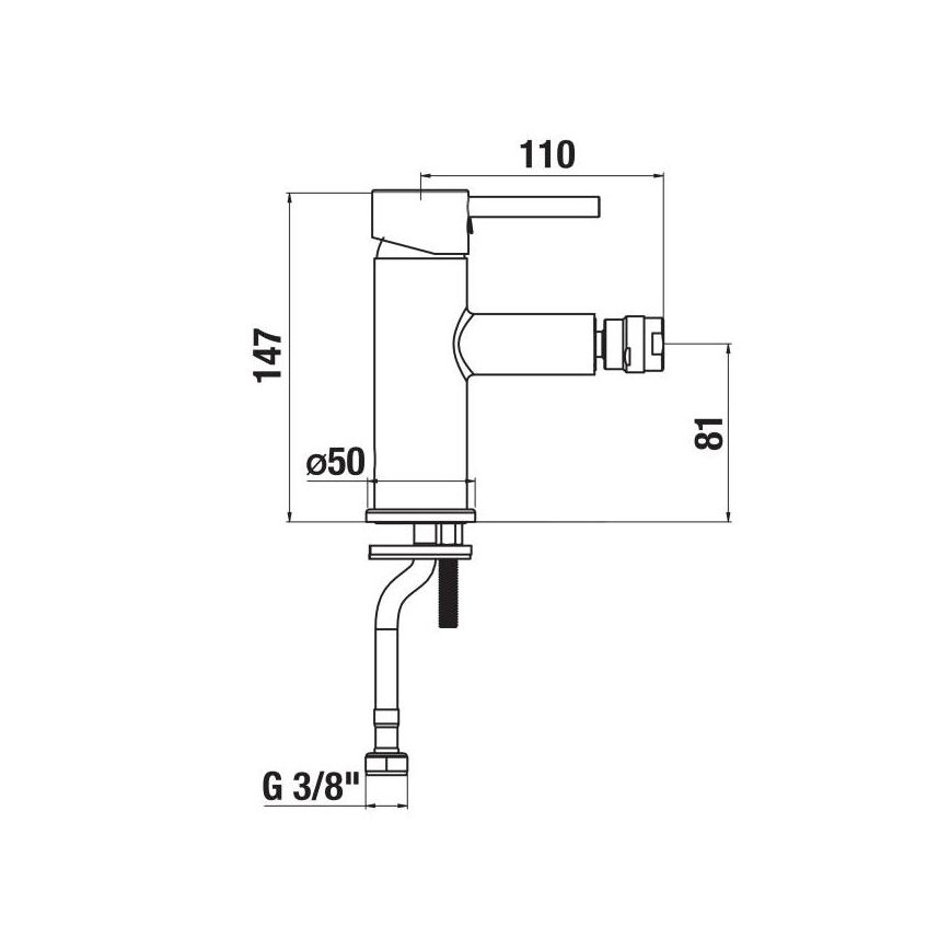 JIKA H3412F17161101 - Bidee-hana MIO 14,7 cm matta musta