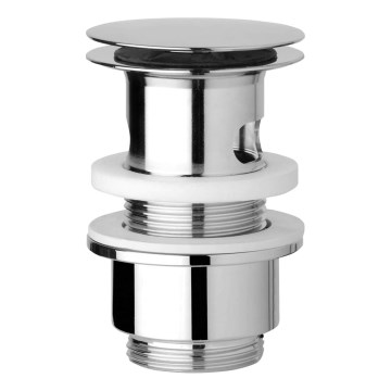 JIKA H3917100040001 - Pesualtaan CLICK-CLACK-tyhjennysventtiili, Ø 6,3 cm, kiiltävä kromi