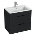 JIKA H4536021763521 - Kylpyhuonekaappi altaan kanssa CUBE 60,7x65 cm musta