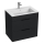 JIKA H4536021763521 - Kylpyhuonekaappi altaan kanssa CUBE 60,7x65 cm musta
