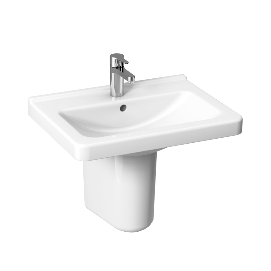 JIKA H8104240001041 - Seinään ripustettava allas CUBITO 65x48,5 cm keramiikka/valkoinen