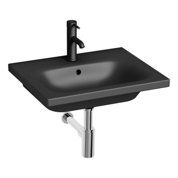 JIKA H8127127161041 - Seinään ripustettava allas MIO 55x45 cm keramiikka/matta musta