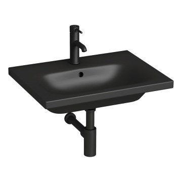 JIKA H8127137161041 - Seinään ripustettava allas MIO 60x45 cm keramiikka/matta musta