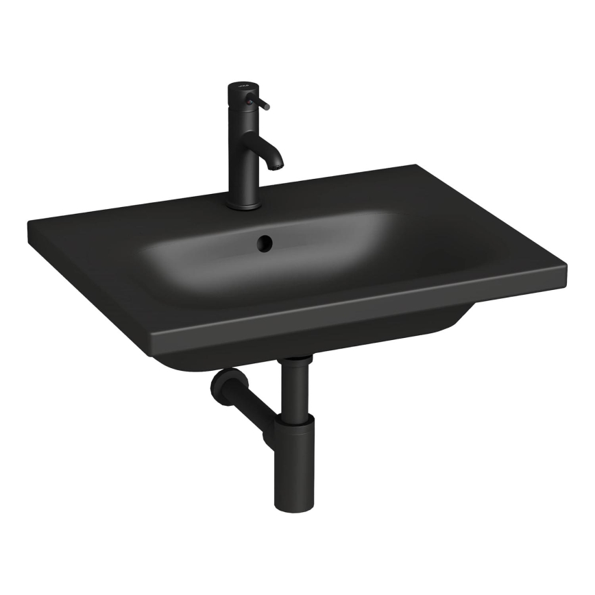 JIKA H8127137161041 - Seinään ripustettava allas MIO 60x45 cm keramiikka/matta musta