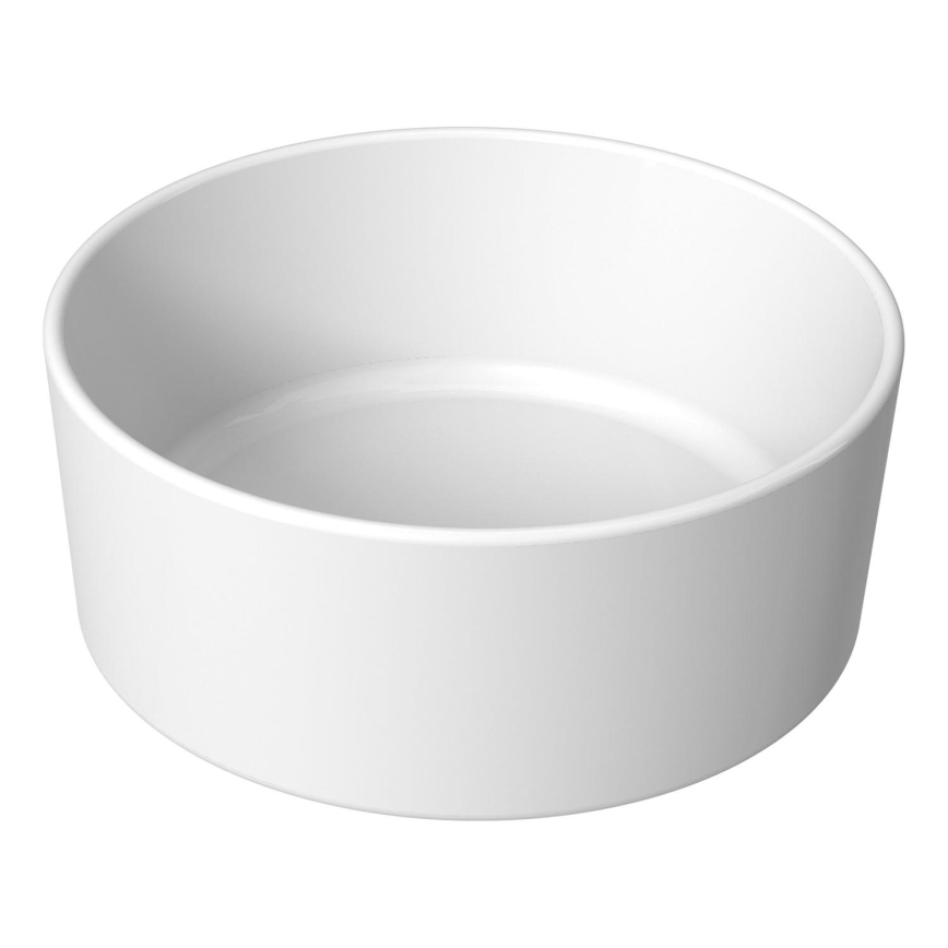 JIKA H8184200001121 - Työtasoallas CUBITO halkaisija 40 cm keramiikka/valkoinen