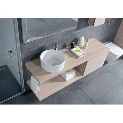 JIKA H8184200001121 - Työtasoallas CUBITO halkaisija 40 cm keramiikka/valkoinen