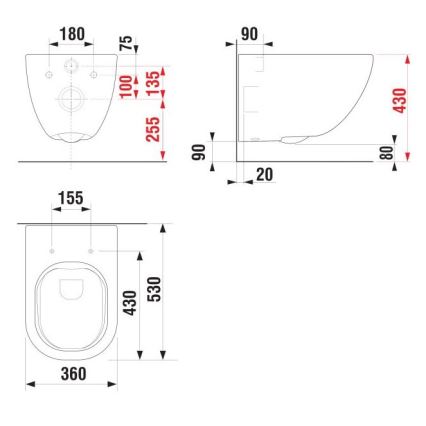 JIKA H8207140000001 - Seinään ripustettava wc MIO keramiikka/valkoinen