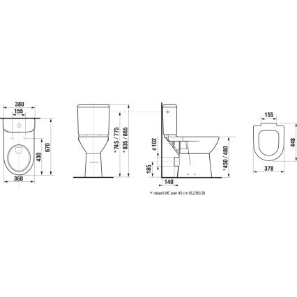 JIKA H8236160000001 - WC-istuin DEEP keramiikka/valkoinen