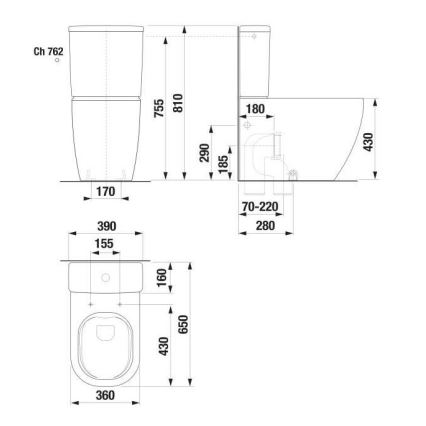 JIKA H8267160000001 - WC-istuin MIO, keraaminen/valkoinen