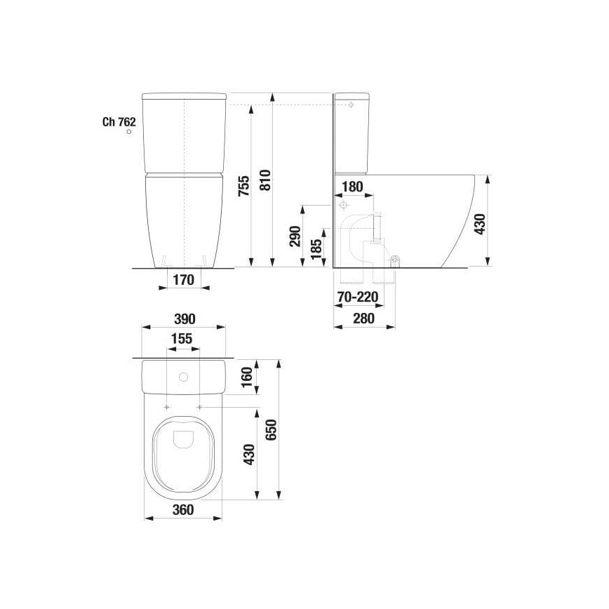 JIKA H8267160000001 - WC-istuin MIO, keraaminen/valkoinen