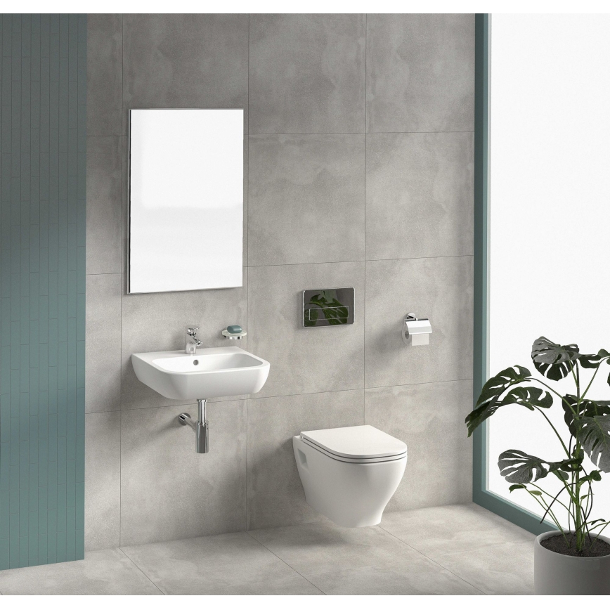 JIKA H8666160000001 - Seinään asennettava WC-istuin DEEP keramiikka/valkoinen + SoftClose WC-kansi DEEP duroplast/valkoinen