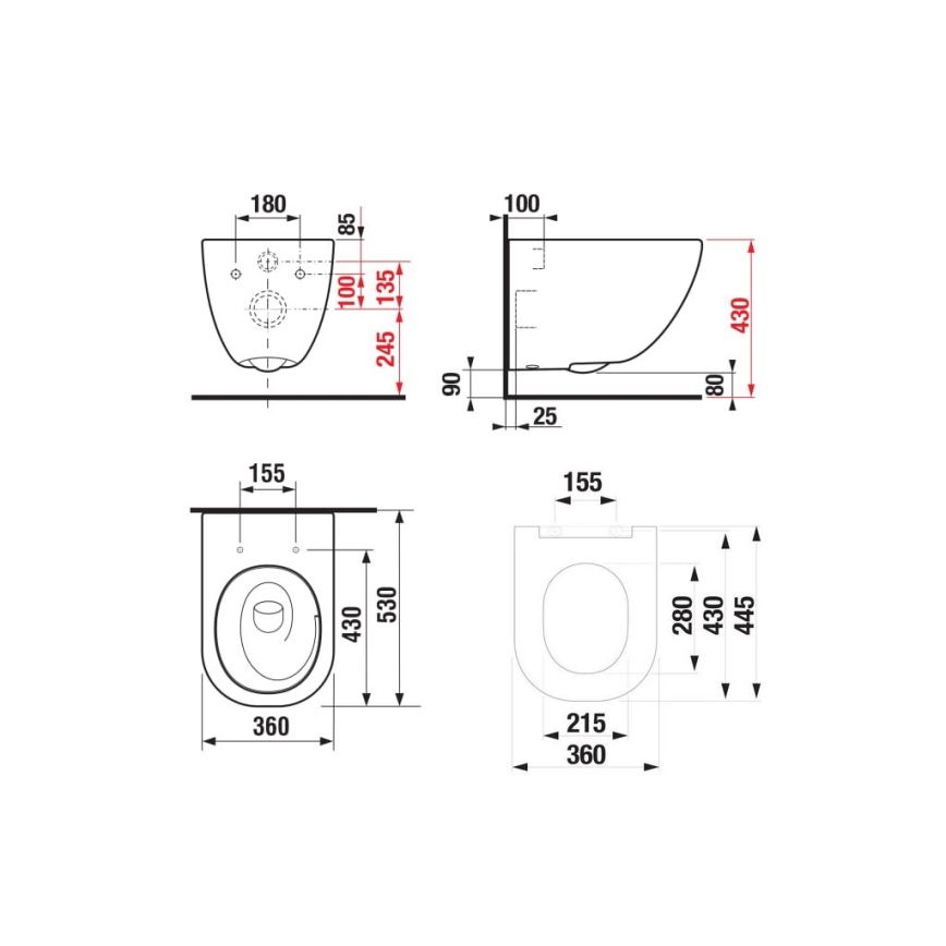 JIKA H8667180000001 - Seinään kiinnitettävä WC-istuin MIO keramiikka/valkoinen + WC-istuinkansi SoftClose MIO duroplast/valkoinen