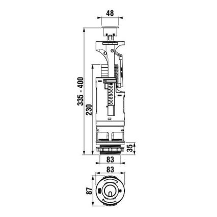 JIKA H8903760000001 - Huuhtelupainike + tyhjennysventtiili DUAL kiiltävä kromi