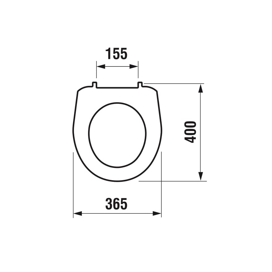 JIKA H8933830000001 - WC-istuinkansi LYRA termoplastinen/valkoinen