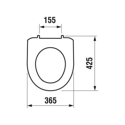 JIKA H8933870000001 - WC-istuimen kansi LYRA termoplast/valkoinen