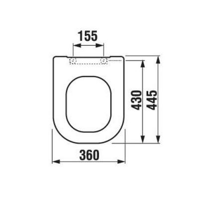 JIKA H8936103000631 - WC-istuimen kansi DEEP duroplasti/valkoinen