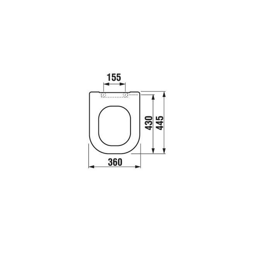 JIKA H8936103000631 - WC-istuimen kansi DEEP duroplasti/valkoinen