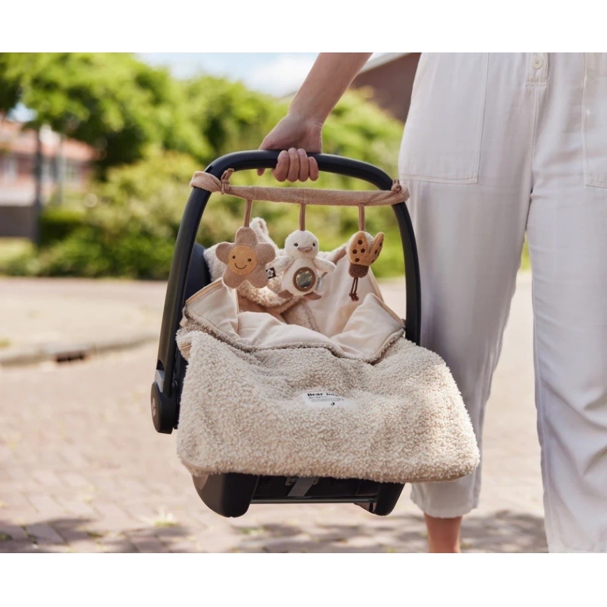Jollein - Istuinpussi autoon BOUCLE 42x82 cm Boucle Naturel