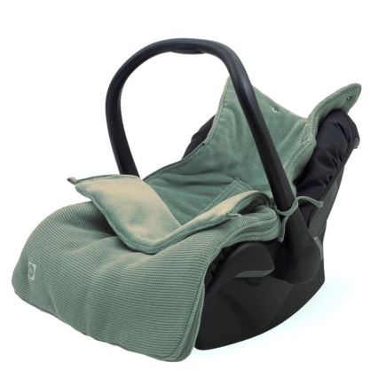 Jollein - Istuinpussi autoon fleece BASIC KNIT 42x82 cm Ash Green
