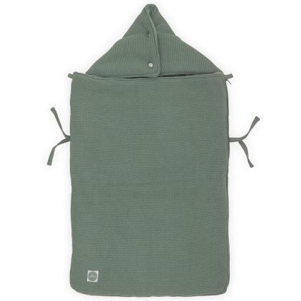 Jollein - Istuinpussi autoon fleece BASIC KNIT 42x82 cm Ash Green