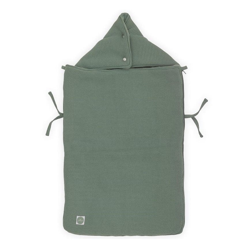 Jollein - Istuinpussi autoon fleece BASIC KNIT 42x82 cm Ash Green